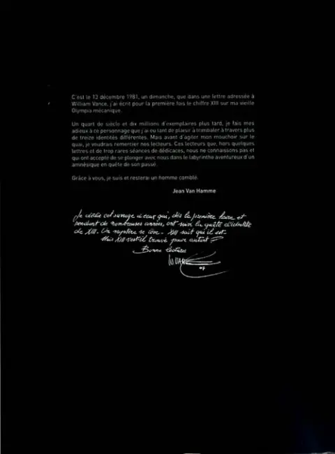 Verso de l'album XIII Tome 19 Le dernier round