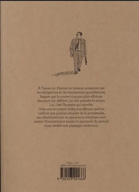 Verso de l'album L'Homme qui marche