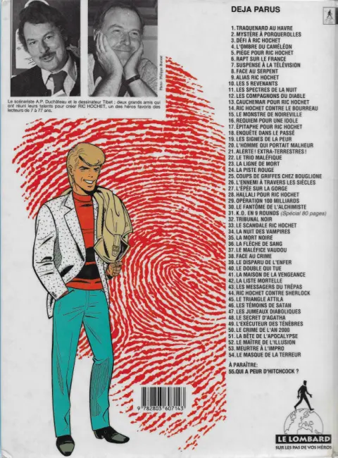 Verso de l'album Ric Hochet Tome 46 Les témoins de Satan