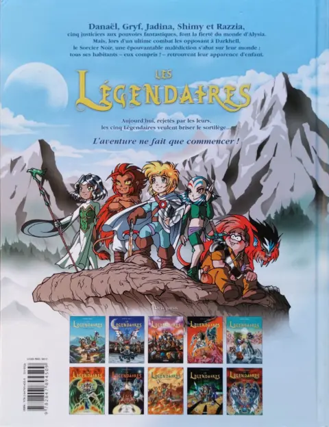 Verso de l'album Les Légendaires Tome 1 La pierre de Jovénia