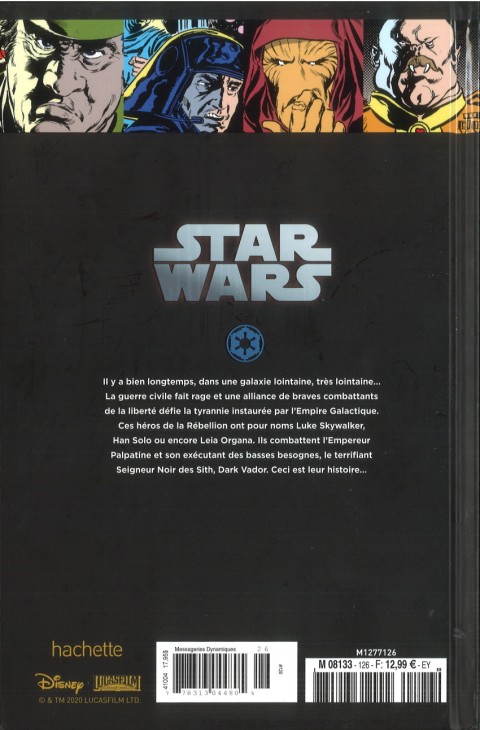 Verso de l'album Star Wars - Légendes - La Collection #126 Star Wars Classic