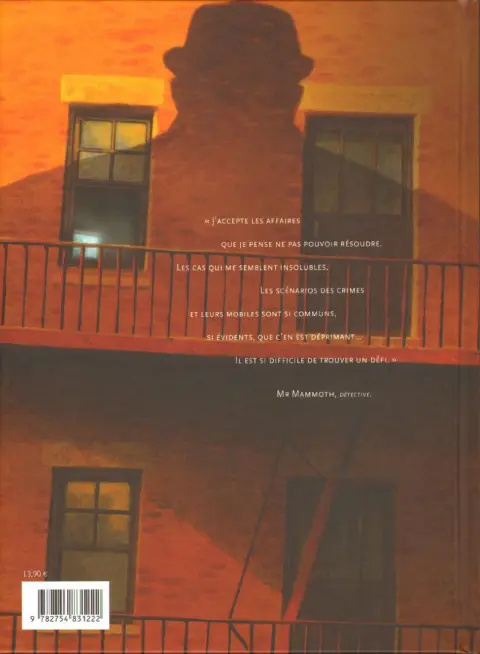 Verso de l'album Mister Mammoth Tome 1/2