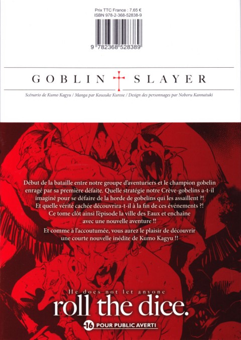 Verso de l'album Goblin Slayer 6