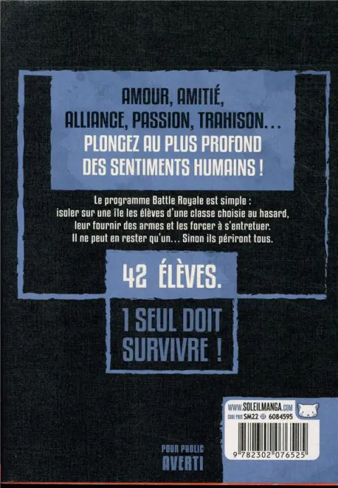 Verso de l'album Battle Royale Ultimate Edition 6