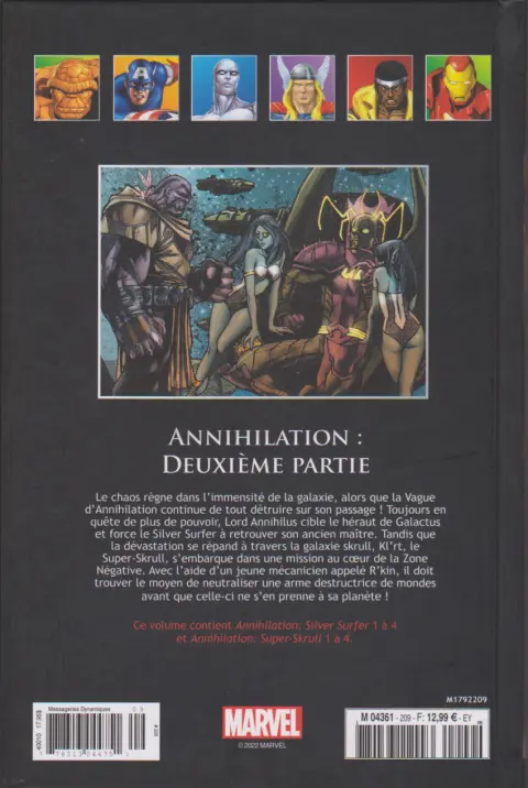 Verso de l'album Marvel Comics - La collection de référence Tome 209 Annihilation : Deuxième Partie