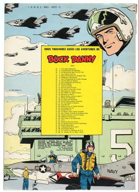 Verso de l'album Buck Danny Tome 33 Le mystère des avions fantômes