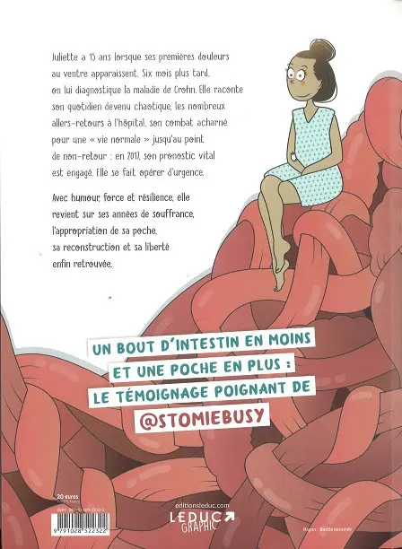 Verso de l'album Ma Crohn de vie Histoire d'une rescapée à l'intestin malade
