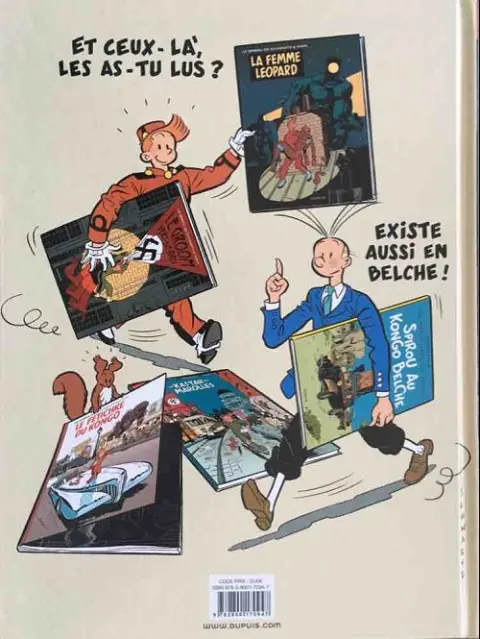 Verso de l'album Spirou et Fantasio - Une aventure de... / Le Spirou de... Tome 11 Le Maître des hosties noires