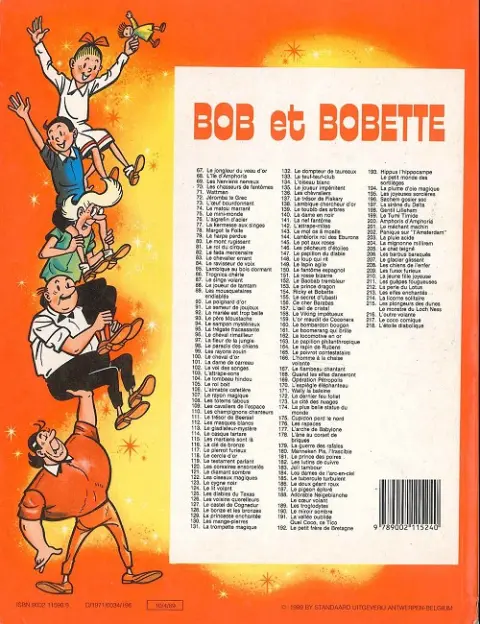 Verso de l'album Bob et Bobette Tome 121 Le diamant sombre