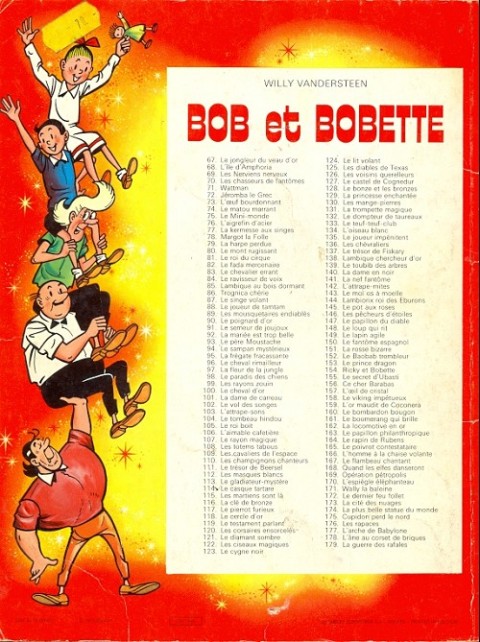 Verso de l'album Bob et Bobette Tome 138 Lambique chercheur d'or