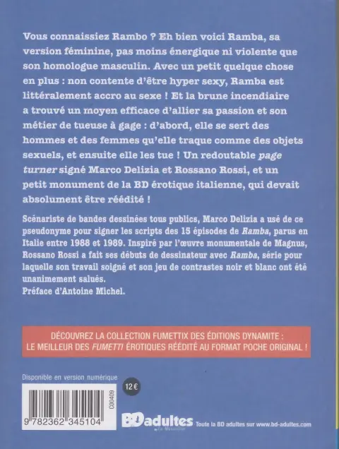 Verso de l'album Ramba La mercenaire