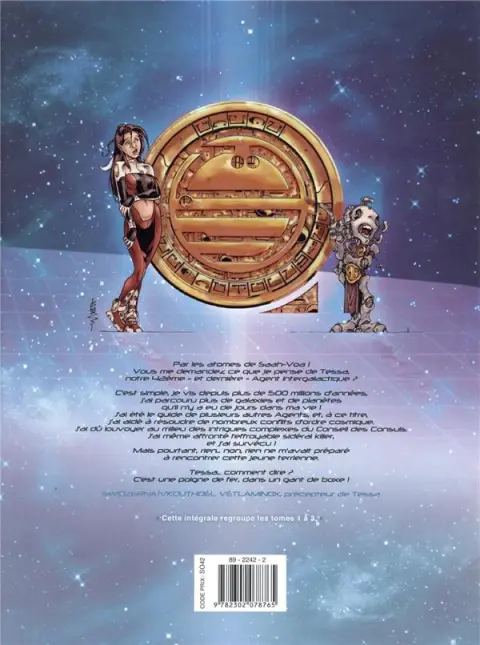 Verso de l'album Tessa agent intergalactique Intégrale I