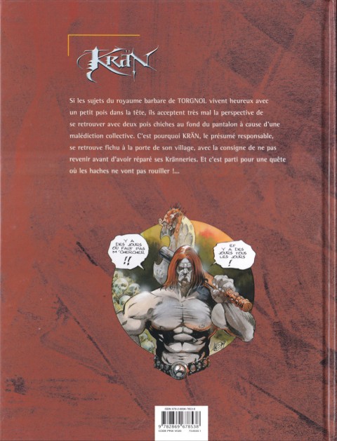 Verso de l'album Krän Tome 1 Les Runes de Gartagueul