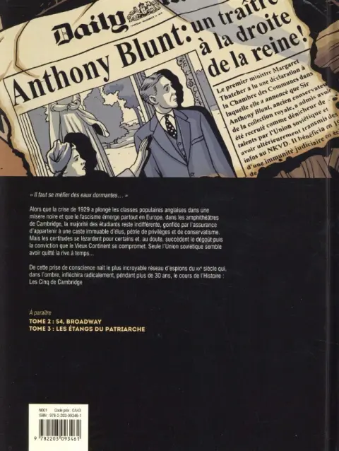 Verso de l'album Les Cinq de Cambridge Tome 1 Trinity