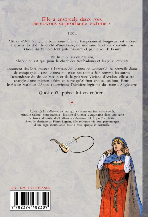 Verso de l'album Le Lit d'Aliénor Tome 1 Duchesse d'Aquitaine