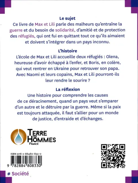 Verso de l'album Ainsi va la vie Tome 130 Max et Lili ont des copains réfugiés