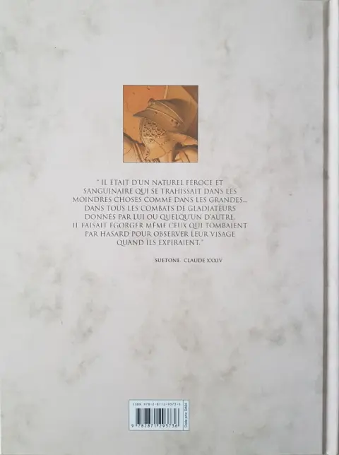 Verso de l'album Murena Tome 1 La pourpre et l'or