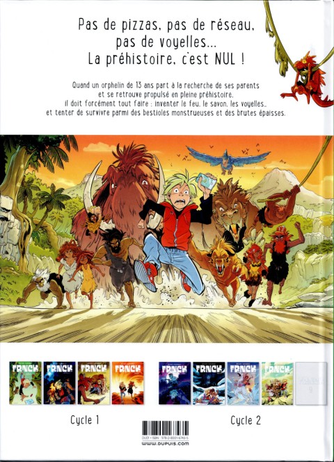Verso de l'album Frnck Tome 1 Le début du commencement
