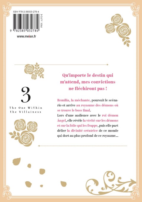 Verso de l'album The One Within the Villainess 3 Tome 3