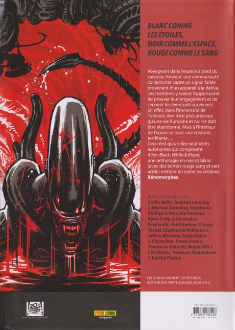 Verso de l'album Alien : Black, White & Blood