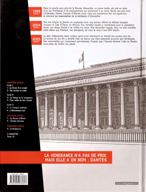 Verso de l'album Dantès Tome 9 Contrefaçons