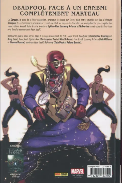 Verso de l'album Fear Itself Marvel Deluxe Deadpool & compagnie