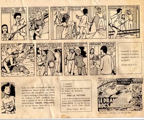Verso de l'album Fripounet et Marisette Collection Belles Histoires de Vaillance Tome 3 Le Secret du crocodile