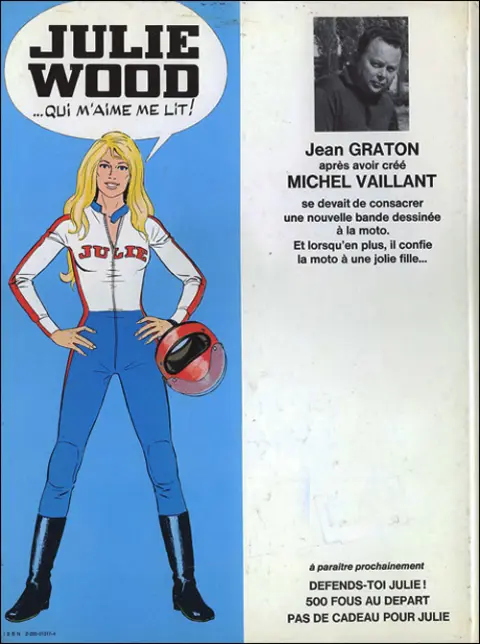 Verso de l'album Julie Wood Tome 1 Une fille nommée Julie Wood