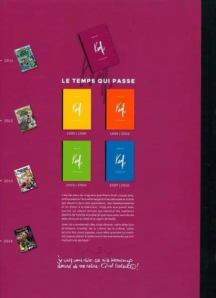 Verso de l'album Kroll - Le Temps qui passe Tome 5 2011-2014