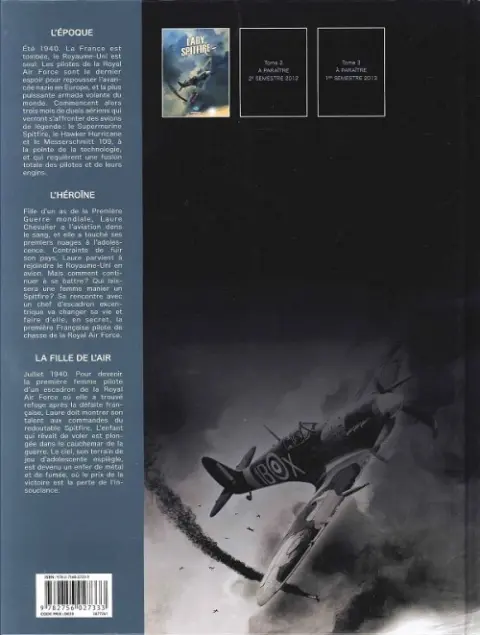 Verso de l'album Lady Spitfire Tome 1 La fille de l'air