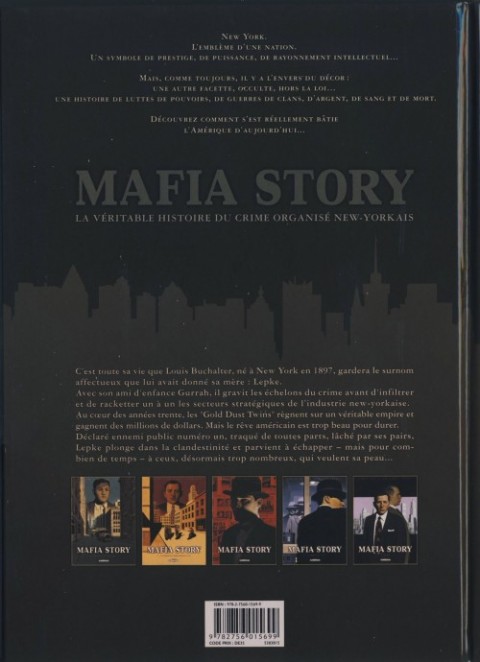 Verso de l'album Mafia story Tome 5 Lepke