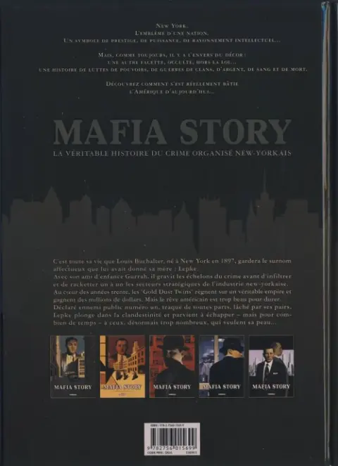 Verso de l'album Mafia story Tome 5 Lepke
