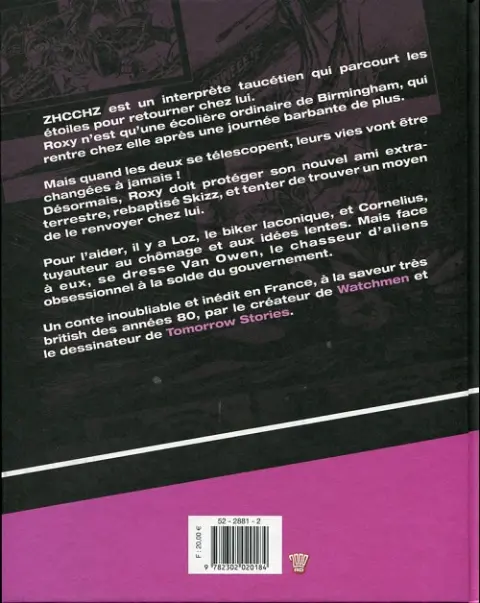Verso de l'album Alan Moore Les archives - Skizz
