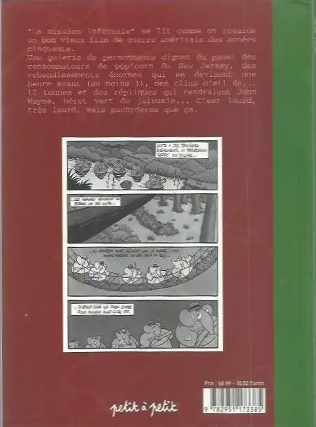 Verso de l'album La Mission infernale Tome 1