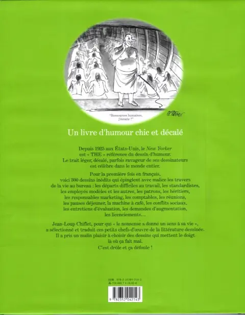 Verso de l'album The New Yorker L'humour au bureau