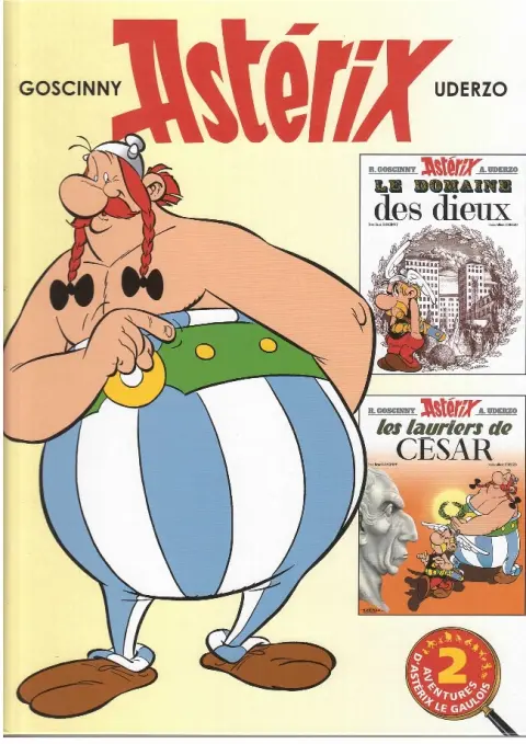 Couverture de l'album Astérix Tomes 17 et 18 Le domaine des dieux / Les lauriers de César