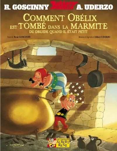 Couverture de l'album Astérix Comment Obélix est tombé dans la marmite du druide quand il était petit