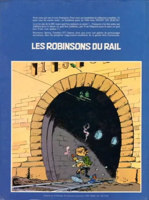 Verso de l'album Les Robinsons du rail