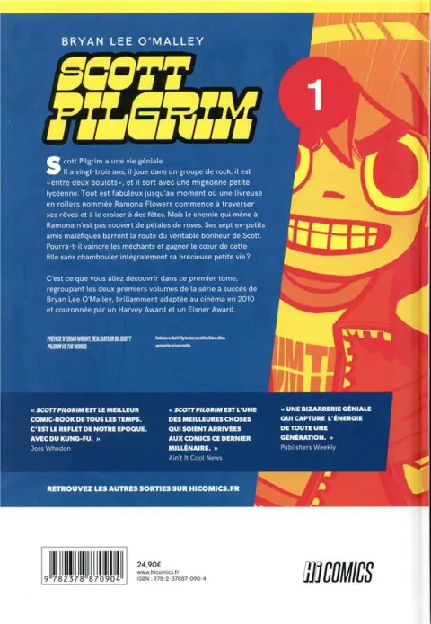 Verso de l'album Scott Pilgrim Vol. 1