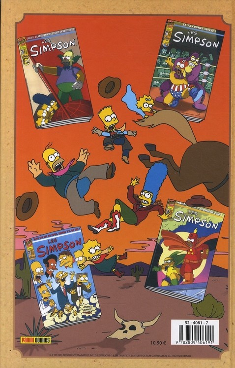 Verso de l'album Les Simpson Tome 7 Big Bonanza