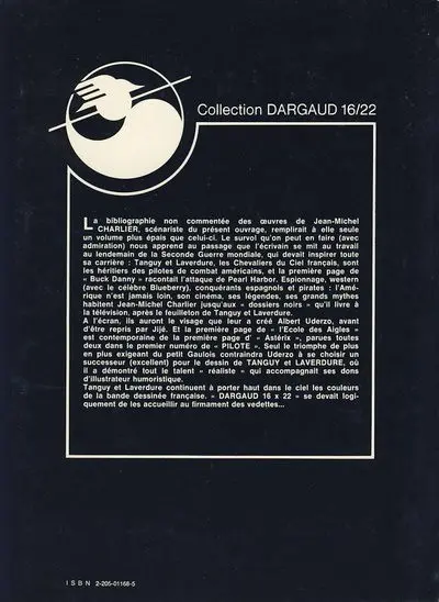 Verso de l'album Tanguy et Laverdure Tome 3 Pirates du Ciel