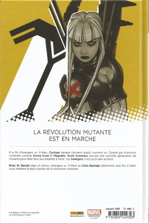 Verso de l'album Uncanny X-Men Tome 1 Révolution