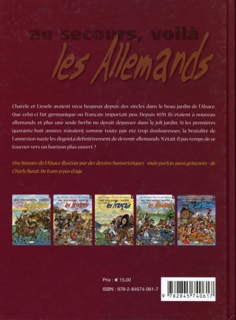 Verso de l'album Une histoire illustrée de l'Alsace Tome 4 Au secours, voilà les Allemands