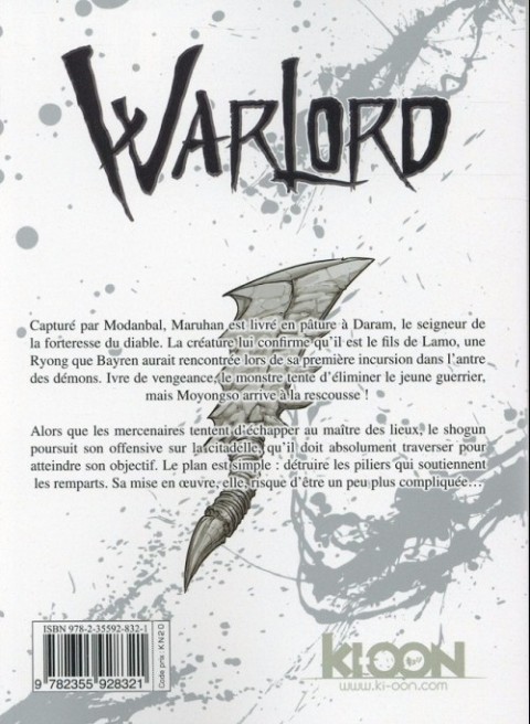 Verso de l'album Warlord Tome 10