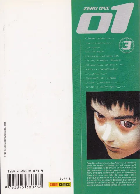 Verso de l'album Zero One 3