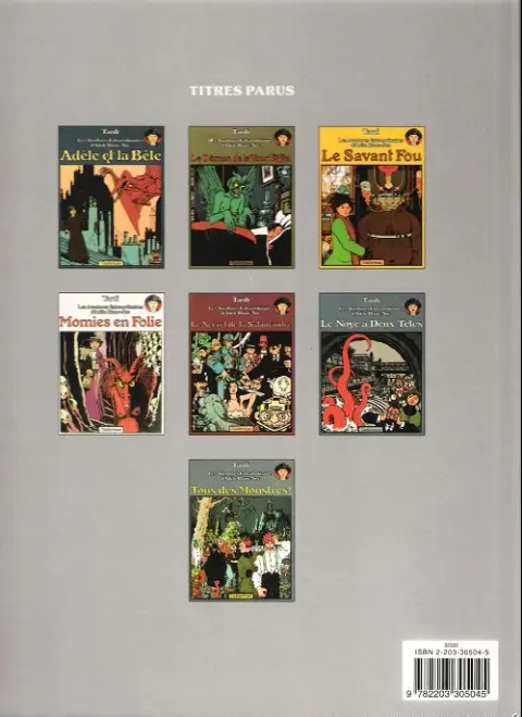 Verso de l'album Les Aventures Extraordinaires d'Adèle Blanc-Sec Tome 4 Momies en Folie
