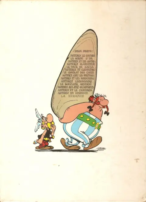 Verso de l'album Astérix Tome 4 Astérix gladiateur