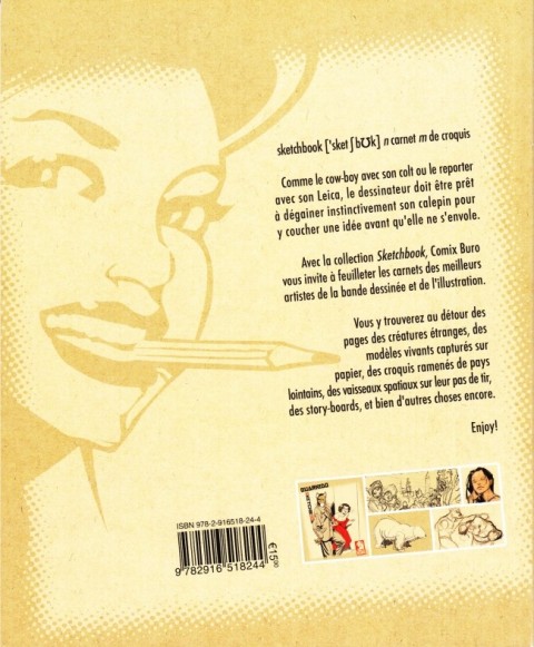 Verso de l'album Sketchbook - Comix Buro Sketchbook Guarnido