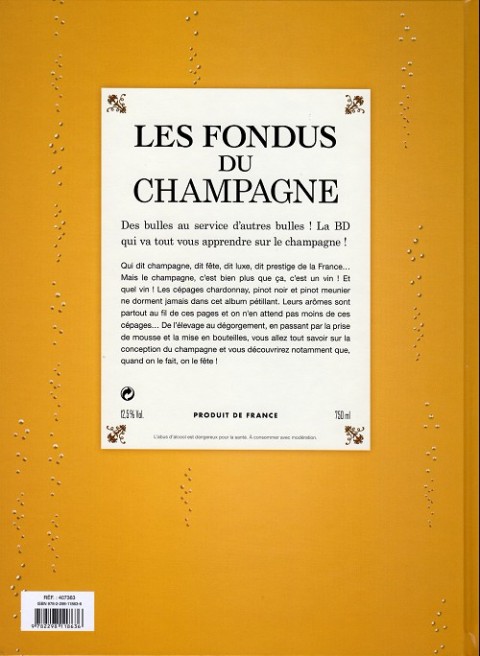 Verso de l'album Les Fondus du vin Tome 4 Les fondus du champagne