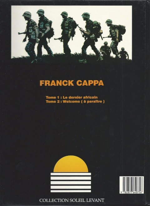 Verso de l'album Frank Cappa Tome 3 Le dernier africain